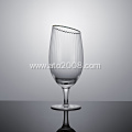 Slanted wine glasses set